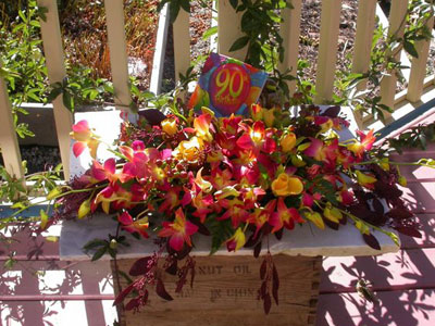 Grandpa's 90 birthday!  A special day, special flowers!
